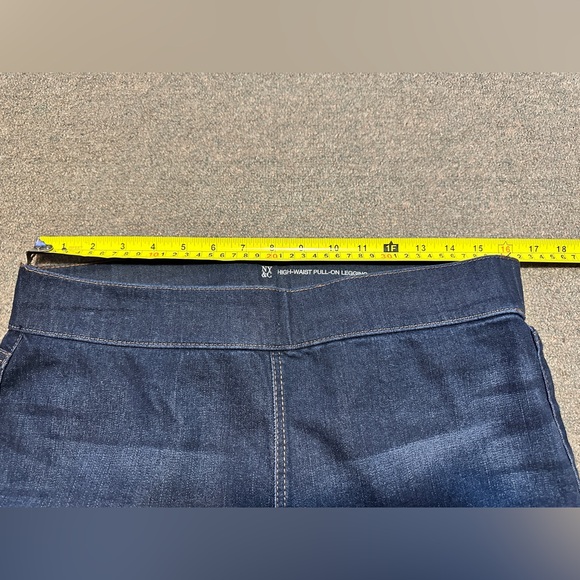 NEW YORK & COMPANY denim legging SoHo jeans high waist pull on jegging Size L - Picture 5 of 9